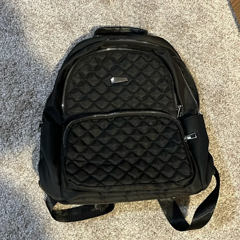 SHEIN Black Mini Waffle Material Backpack
